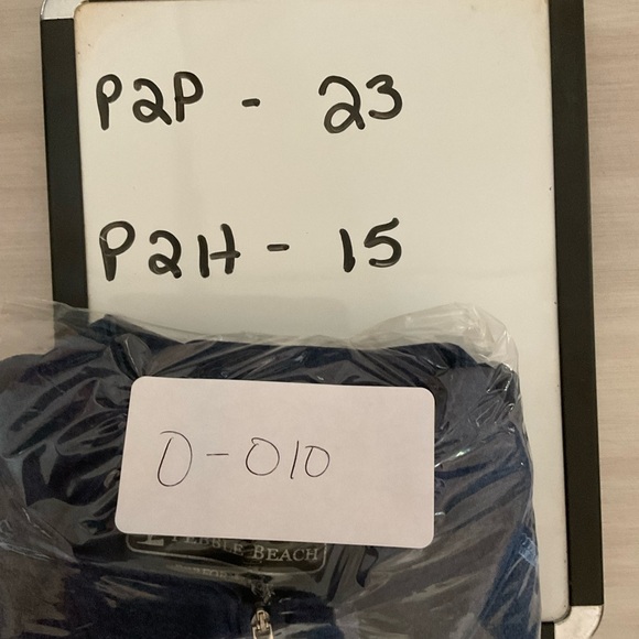 Pebble Beach Blue Quarter-Zip Pullover. Long sleeve. Size M - Picture 7 of 7